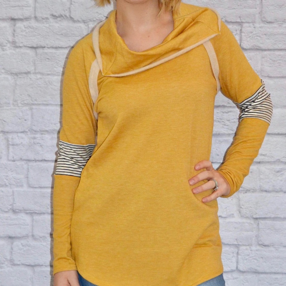 MUSTard Cowl Neck ultra soft Top